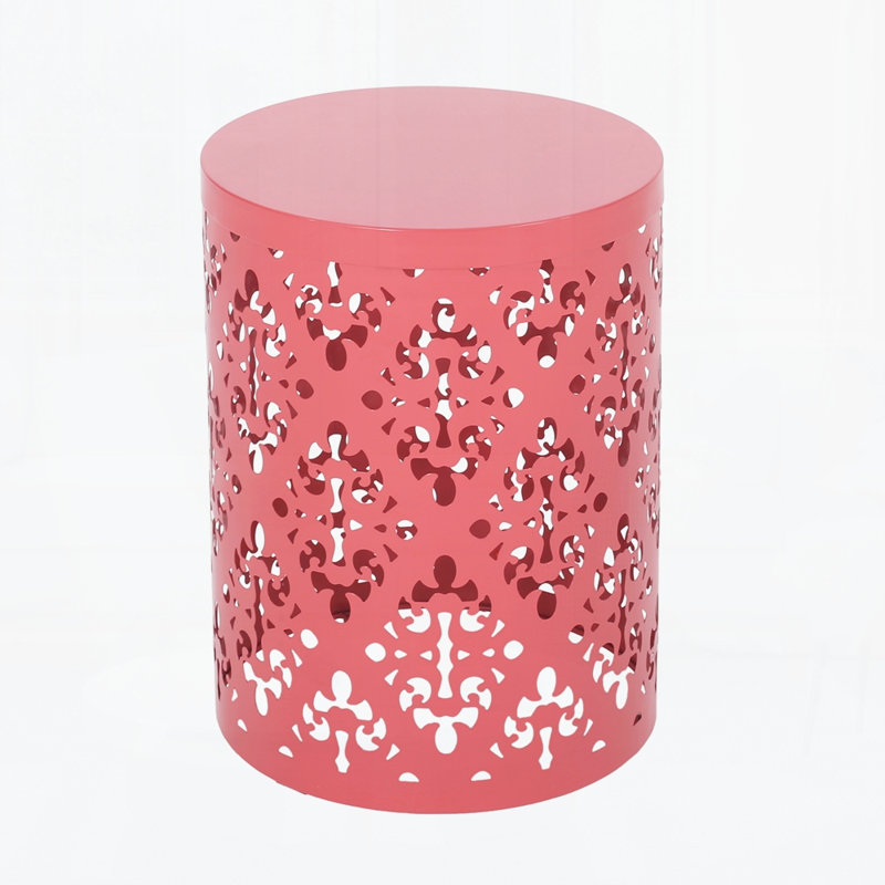 Outdoor Metal Side Table, Coral