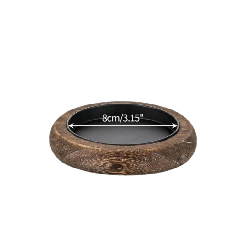 Farmhouse Wooden Candle Holder Set Of 2