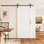Porte en bois manufacturé avec panneau de quincaillerie coulissant apprêté 24 po x 84 po