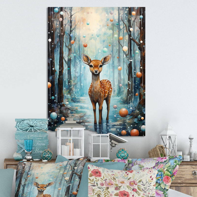 «Forest Winter Children», art mural animaux en métal, H 32 po x l 24 po x P 1 po