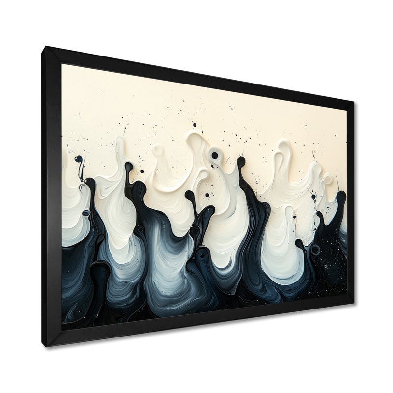 Chingford - art mural abstrait, Reproduction encadrée d'une seule photo, H 30 po x l 40 po, Noir, noir, noir, noir