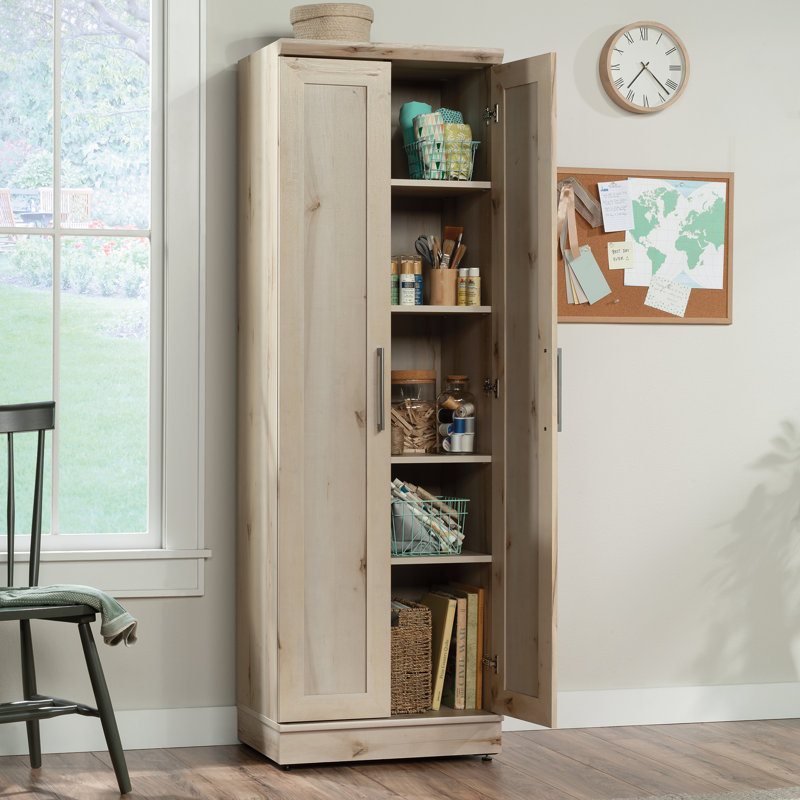 Carnesha 4 - Shelf Storage Cabinet, Pacific Maple