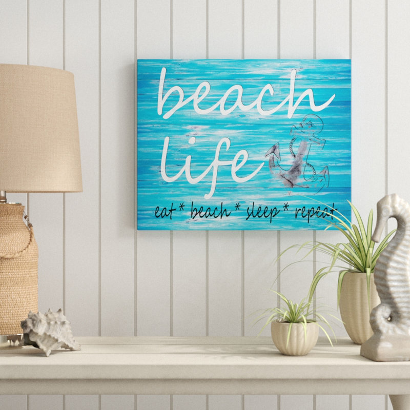 « beach life », impression sur toile tendue sur toile tendue