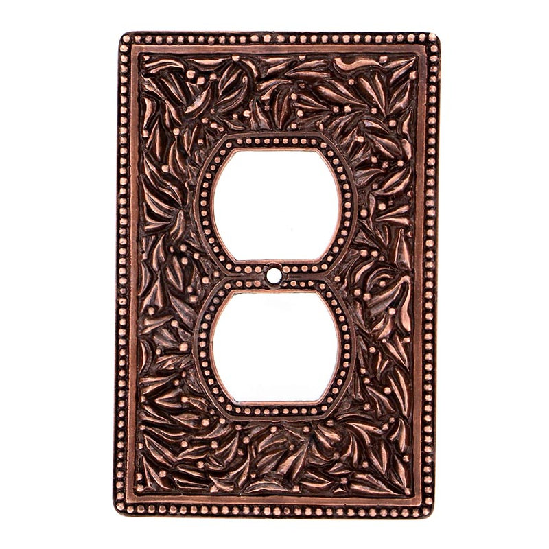 San Michele 1-Gang Duplex Outlet Wall Plate, Antique Copper