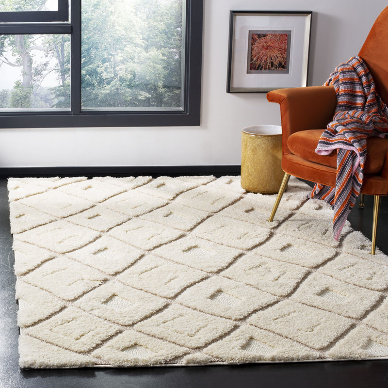 Napfle Olympia Shag Performance Geometric Rug, Rectangle 5'1" x 7'6"