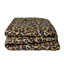 Cheetah Brown/Beige Microfiber Reversible Comforter Set-1900123574