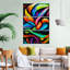 Koi Fish Abstract - 3 pièces sur toile tendue-73422018