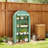 Small Portable Greenhouse, With Roll-Up  Doors, Steel Shelves, UV Waterproof Cover