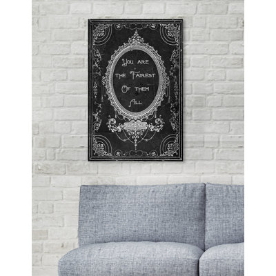Typography And Quotes The Fairest - Wrapped Canvas Textual Art