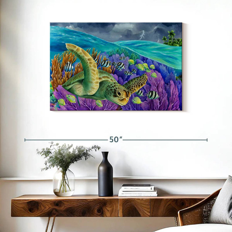 Brampt Tropical Stormy Weather, 24" H x 36" W