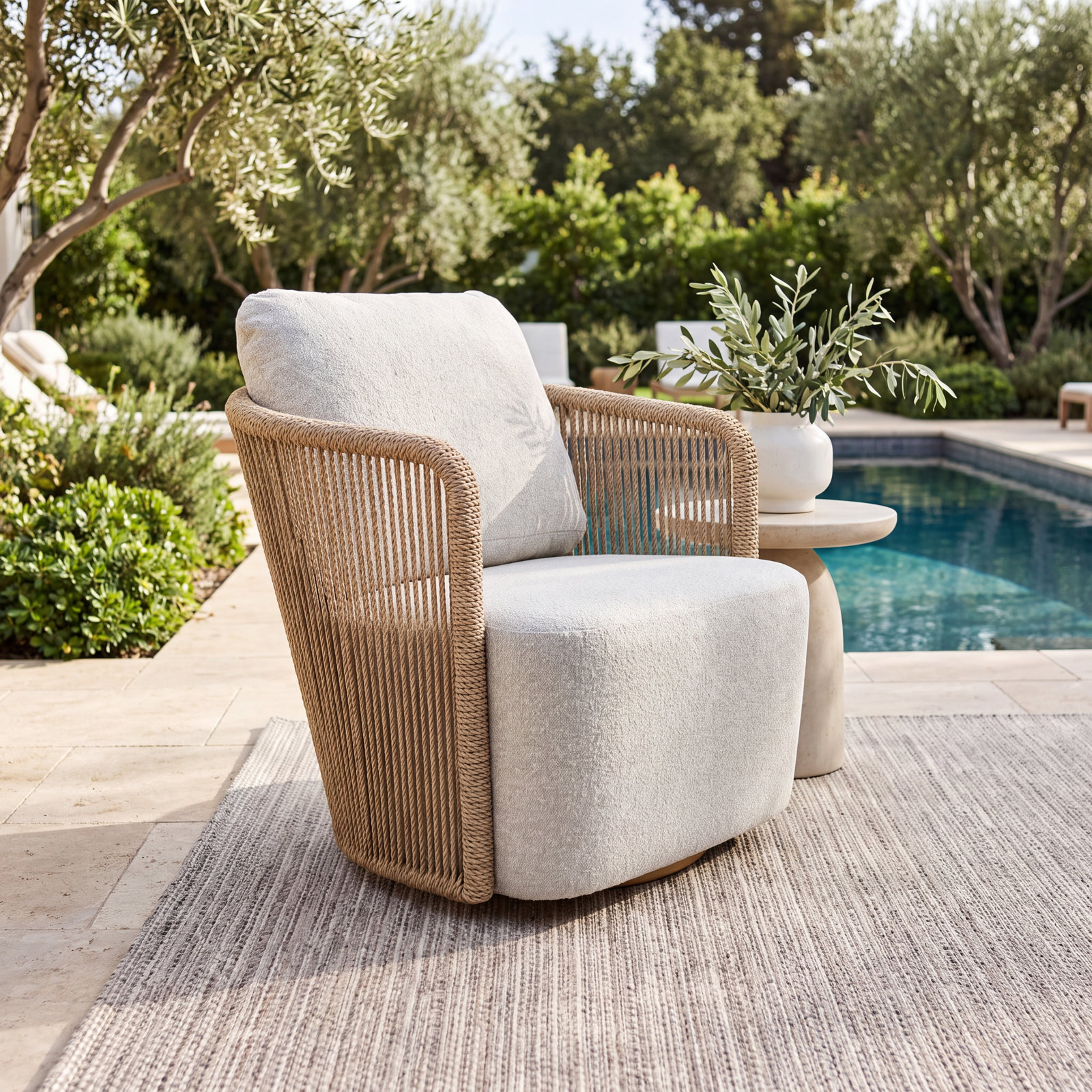 Fayette Swivel Patio Lounge Chair