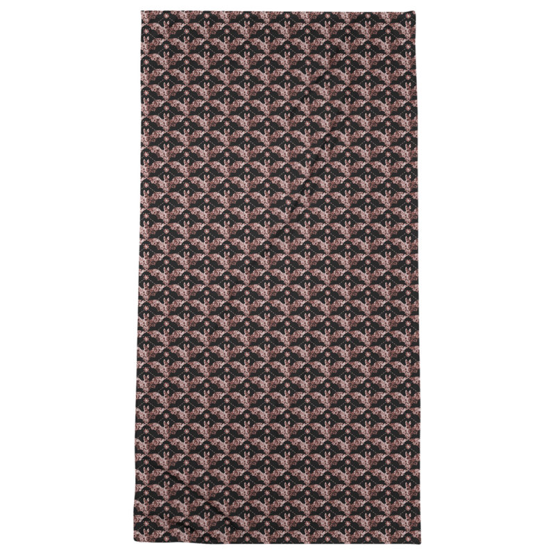 Serviette de bain florale chauve-souris, Rouge