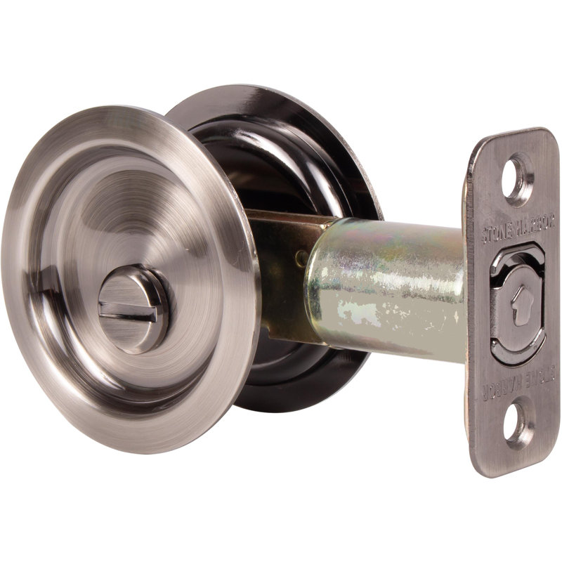 Verrou rond pour porte de poche, Laiton antique
