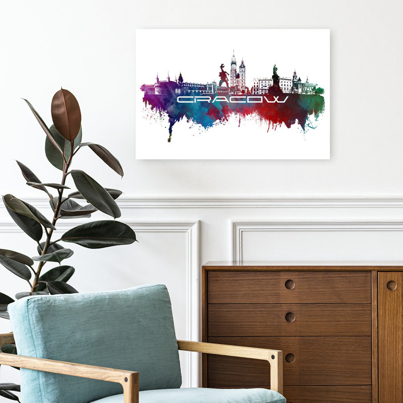 Print, 40.64cm H x 60.96cm W, Purple/Blue/Red