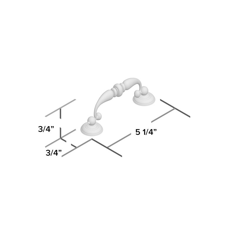 4 1/8" Centre to Centre Drop Handle, Aged Pewter