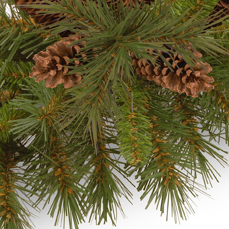 3ft Green Pine Artificial Christmas Tree with LED Lights and Burlap Base