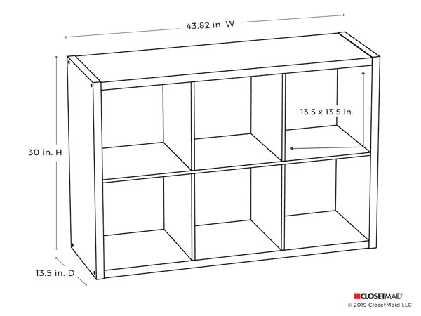 ClosetMaid Cube Organizer - Black 13.5 x 43.82 in