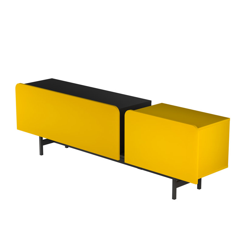 Antoinesha TV Stand for TVs up to 78", Yellow