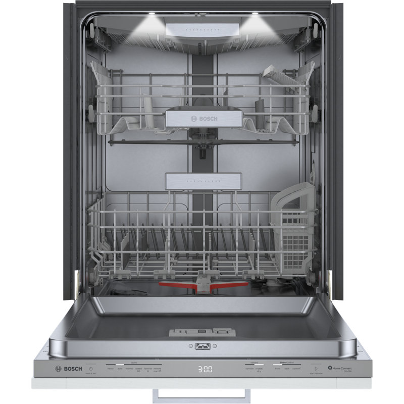 24" White Built-In Smart Dishwasher with Stainless Steel Tub