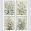 «Wildflowers Green Plants Floral Botanical», impression sur papier 4 pièces-97782650-97782651