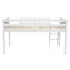 Lit mezzanine bas simple en bois blanc avec option variable réglable - Durabilité-560292872-560292874