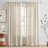 Semi Sheer Rod Pocket Farmhouse Textured Curtains-391720889-391720895