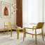 Ensemble de 2 chaises individuelles + table basse, jaune, mobilier multifonctionnel intérieur/extérieur, polypropylène, antirouille, imperméable, patins antidérapants, design ergonomique, support robuste, configuration 5 places, style minimaliste