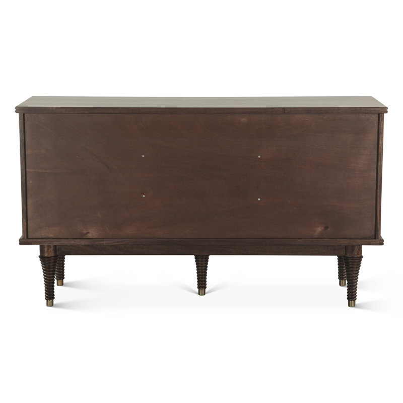 Provence 55" Sideboard in Natural Brown, Dark Sienna