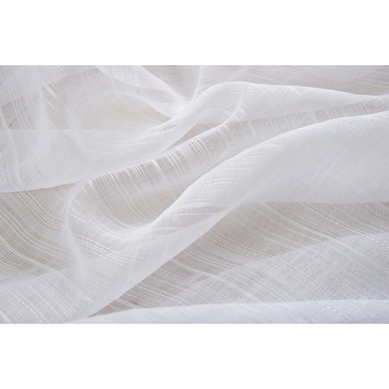 Hayle Semi Sheer Curtain Single Panel, White