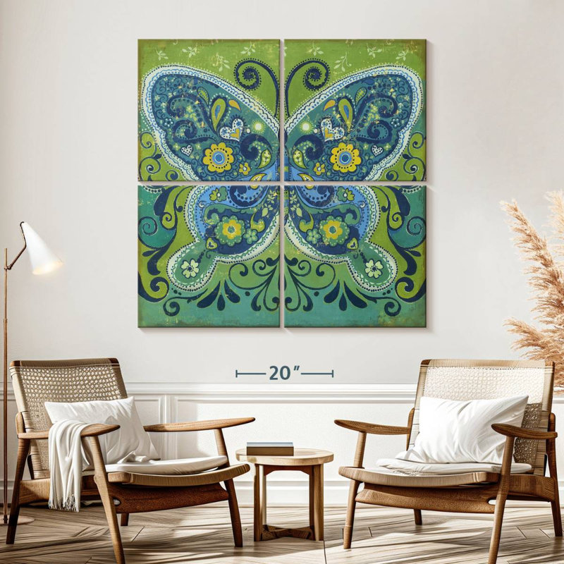 Brampt Butterfly Mosaic, 57" H x 57" W