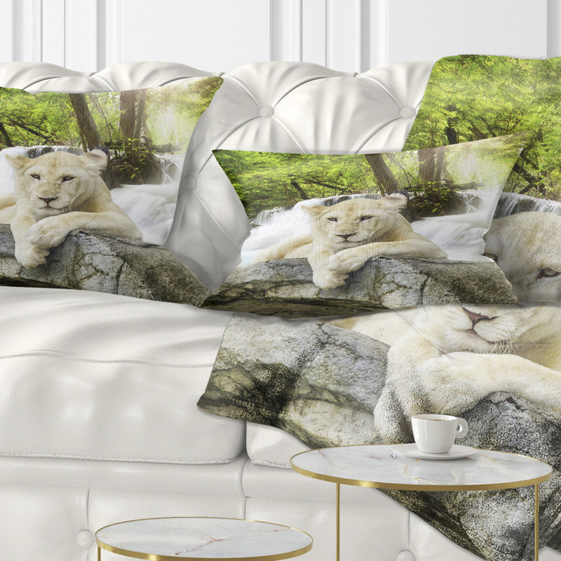 Coussin White Lion