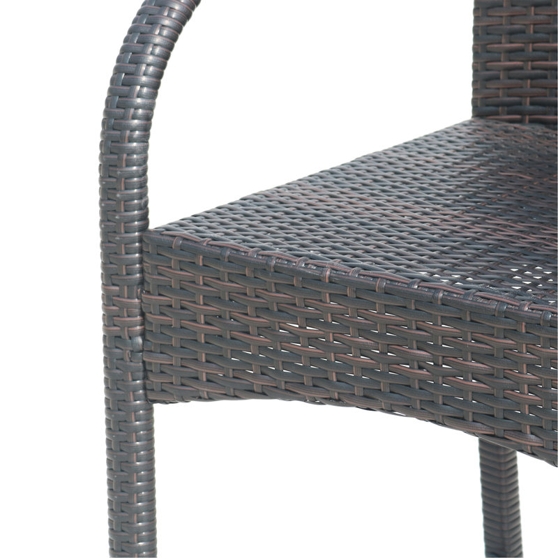 De 2 - Cadre et longue durée pour l'extérieur, espace 2, cadre en métal, couleur brune, design moderne