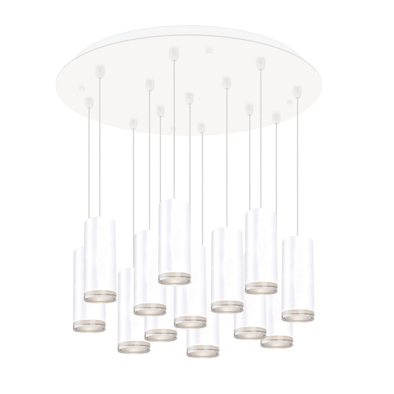 Cameo LED Pendant, 13 Lights, 107 W, White