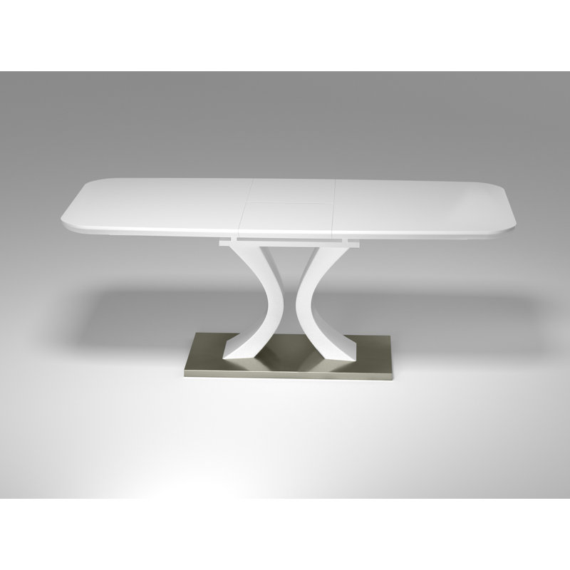 Atthew Extendable Metal Base Dining Table