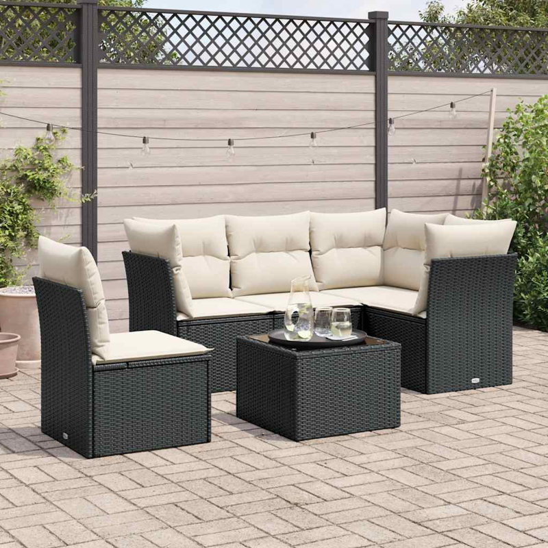 Ensemble de canapé de jardin en rotin PE, Beige
