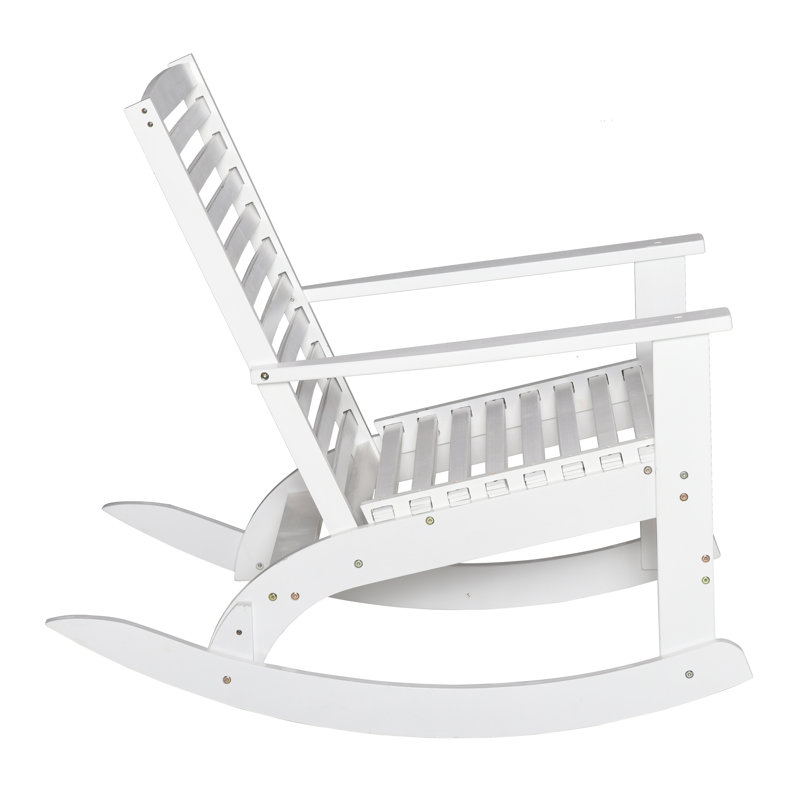Chaise berçante d'extérieur en bois massif Odwyer