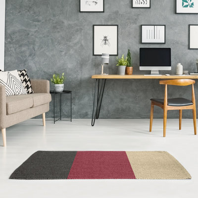 Tapis de table rouge en brique de hockey national