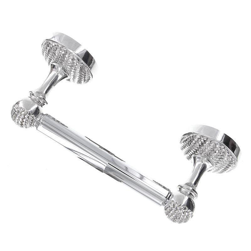 Cestino Wall Mounted Spring Toilet Paper Holder, Polished Silver