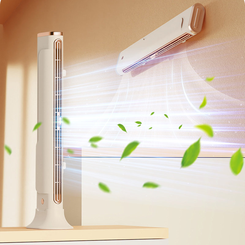 Ventilateur de bureau mural sans pales mural, White