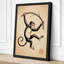 Leaping Chimpanzee Japandi - Wrapped Canvas-1586006043-1586006052