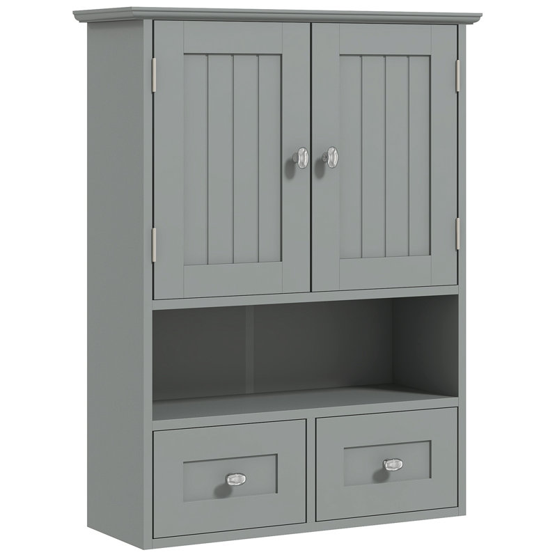 Armoire de salle de bain murale Jolissa, Gris
