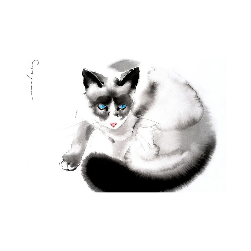Cat Curiosity II by Soo Beng Lim - Wrapped Canvas Print, 101.6 cm H x 66.04 cm W x 3.175 cm D