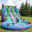 Structure gonflable ECLIFE de 6,4 m x 2,9 m avec toboggan aquatique, chÃ¢teau gonflable et bassin de jeux, mur d'escalade et souffleur de 650 W pour s'amuser dans la cour