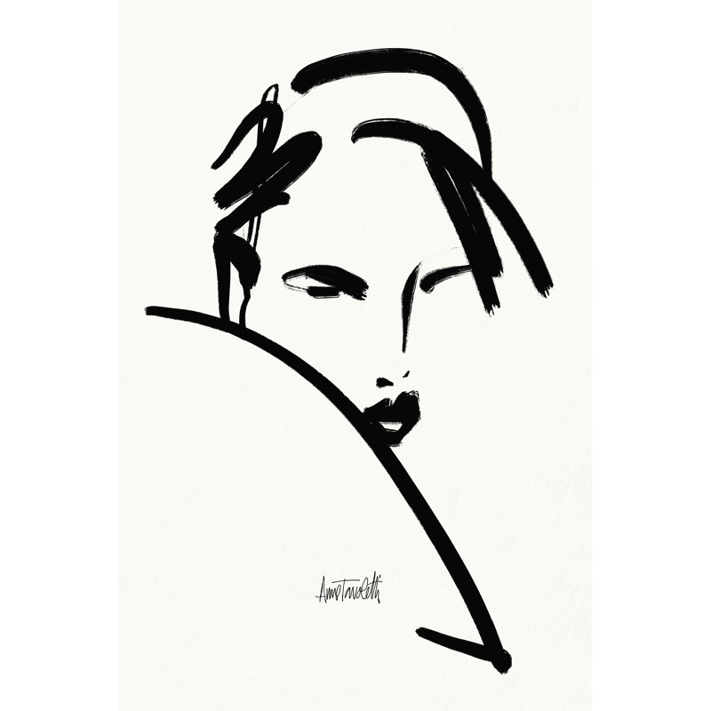 Brush Portrait V by Anne Tavoletti - Wrapped Canvas Painting, 76cm H x 51cm W