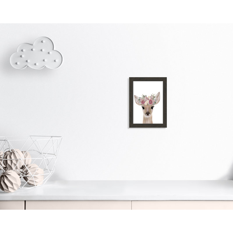 Décoration murale pour enfants, H 16 po x l 12 po x P 0,63 po, Cadre plat à grain de bois noir