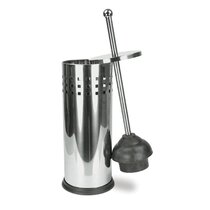 OXO Good Grips Stainless Steel Toilet Brush and Canister 19  Height x 5.25 Length x 5 Width : Home & Kitchen