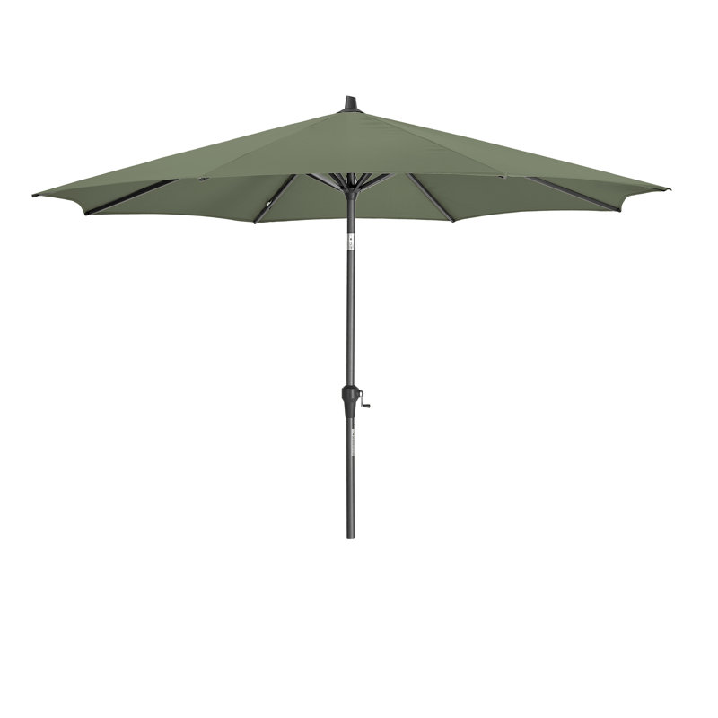 Hatten Riva Traditional Round Parasol, 238cm H x 300cm W x 300cm D, Olive