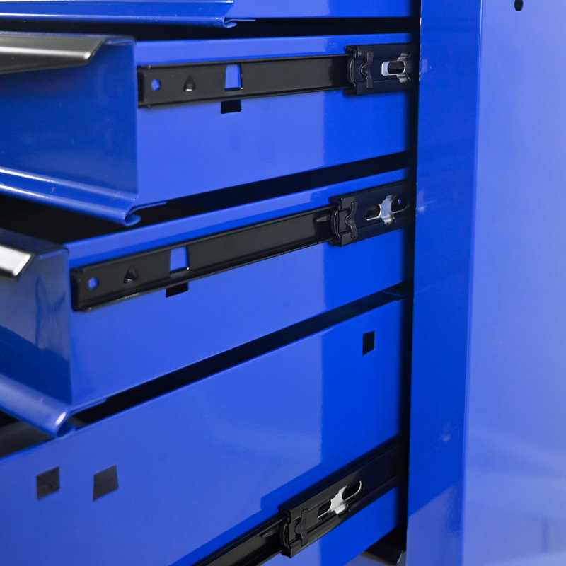 20" 5 - Drawer Metal Tool Chest With Bearing Slides, 4 Swivel Wheels  2 Brake , Key Locking For Comprehensive Protection Rolling Chest, Steel Organizer, Universal Optimal Storage