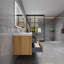 Meuble-lavabo double 83,5 po avec plateau en acrylique Deshler-1696211694