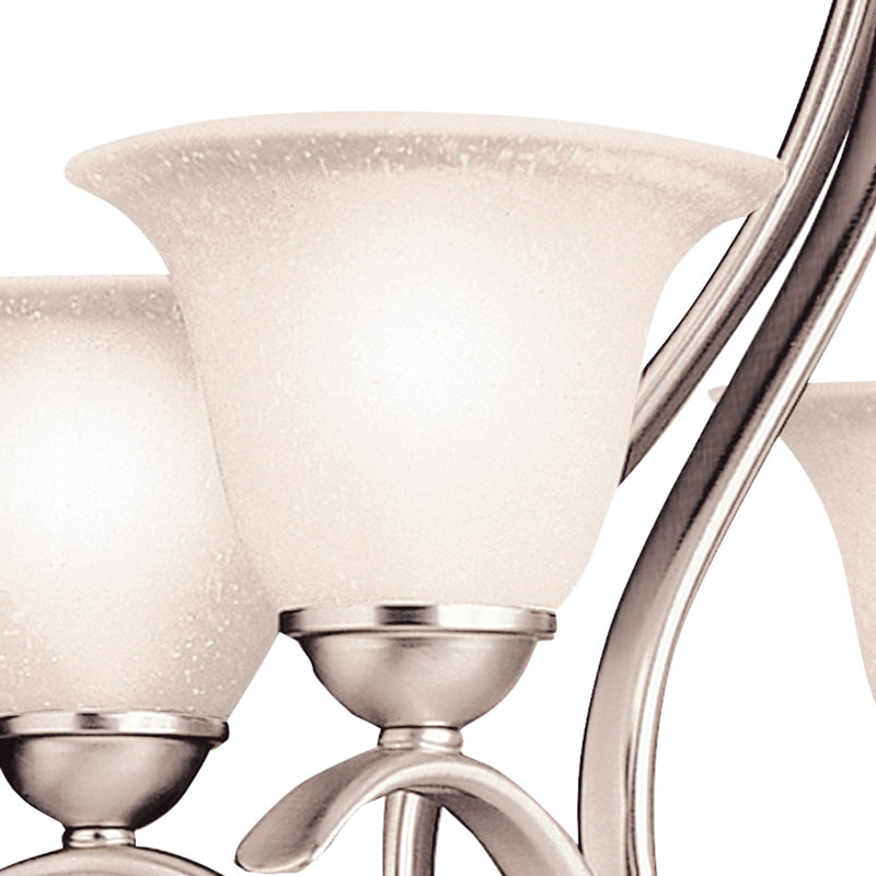 Lustre empire 5 lumières Dover, Nickel brossé